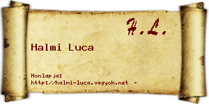 Halmi Luca névjegykártya